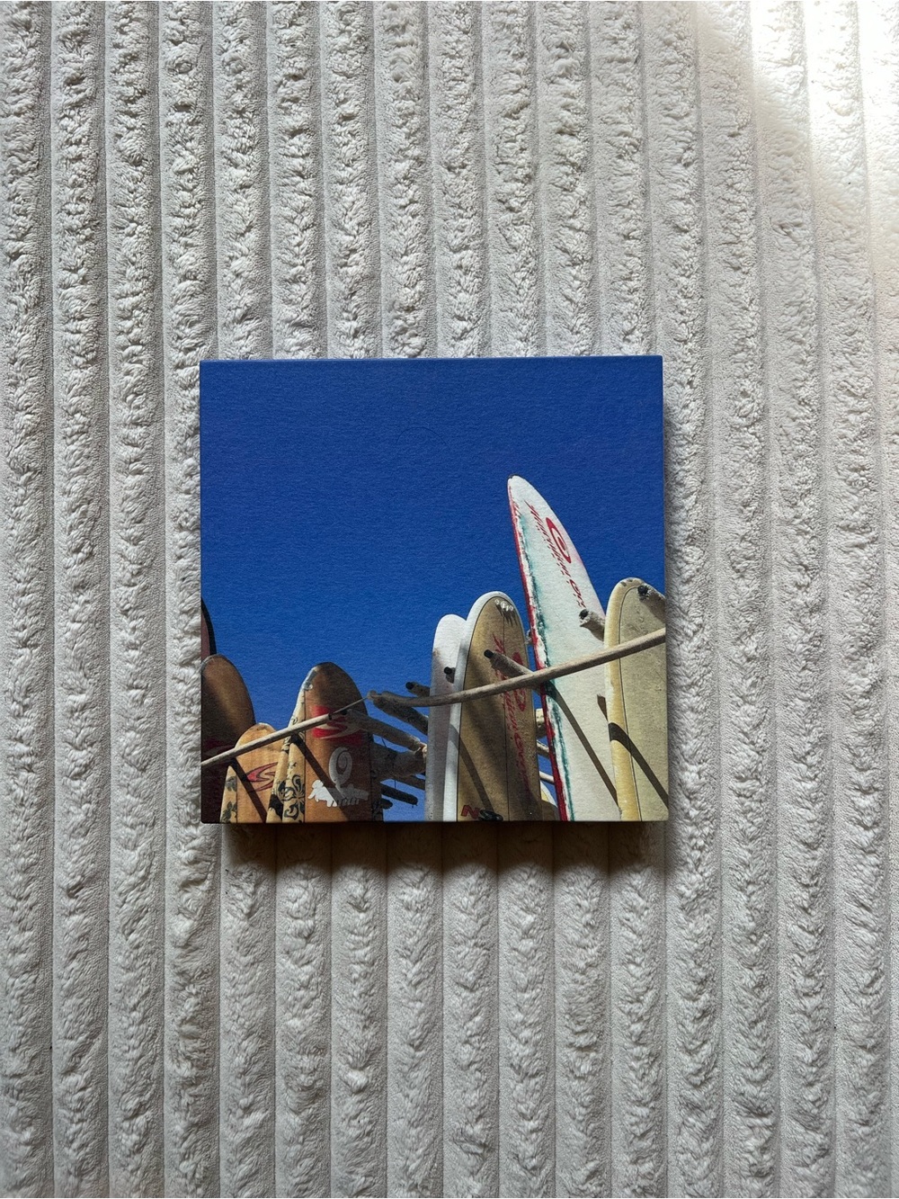 Blue Surfboard Wall Art Canvas - Coastal Home Decor